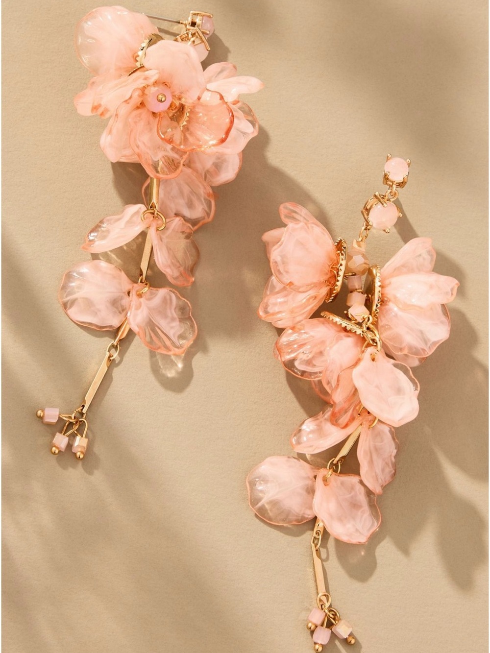 NWT Anthropologie Blossom Drop Earrings Pink